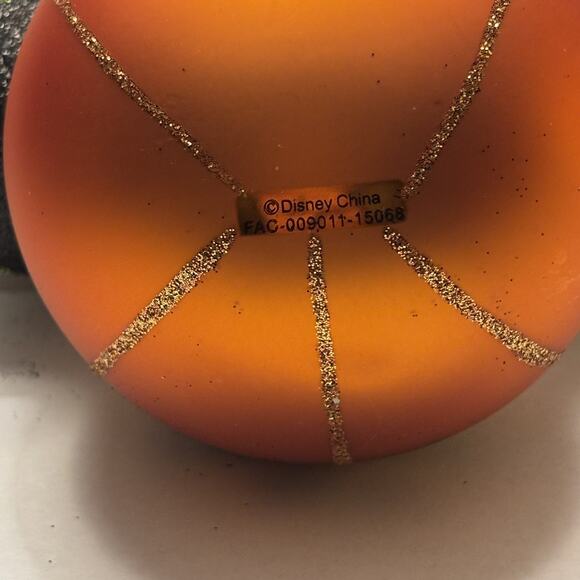 Preowned DisneyParks Happy Halloween Mickey Face glass Christmas ornament - Picture 3 of 7